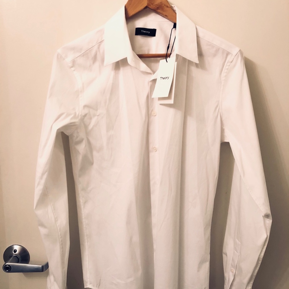 Theory white button-down